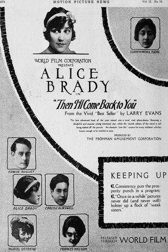 Movie poster for Then I'll Come Back to You (1916)