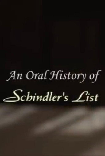 Movie poster for An Oral History of: Schindler's List (2018)