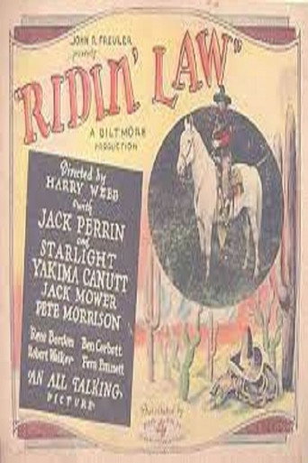 Movie poster for Ridin' Law (1930)