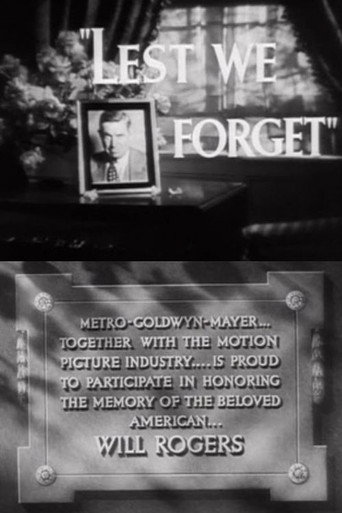 Movie poster for Lest We Forget (1937)
