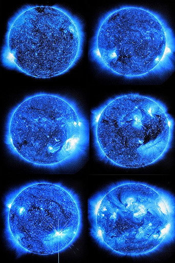 Movie poster for Watching the Sun at Midnight SDO/NASA (Blue)