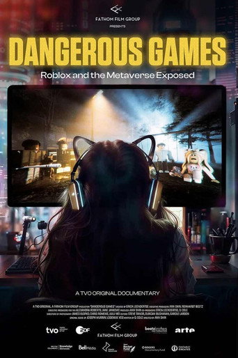 Movie poster for Dangerous Games: Roblox and the Metaverse Exposed (2025)