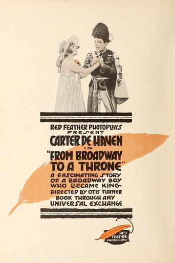 Movie poster for From Broadway to a Throne (1916)