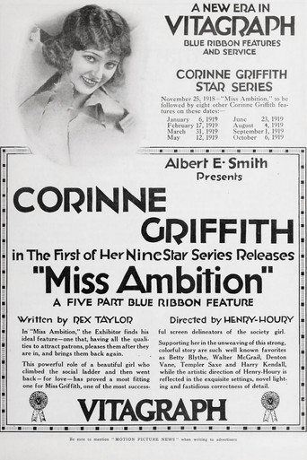 Movie poster for Miss Ambition (1918)