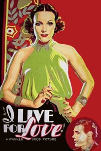 Movie poster for I Live for Love (1935)