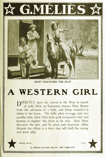 Movie poster for A Western Girl (1911)