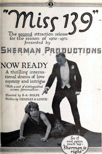Movie poster for Miss 139 (1921)