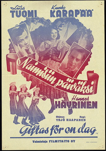 Movie poster for Naimisiin päiväksi (1946)