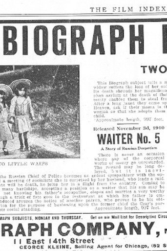 Movie poster for Waiter No. 5 (1910)