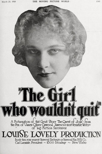 Movie poster for The Girl Who Wouldn't Quit (1918)