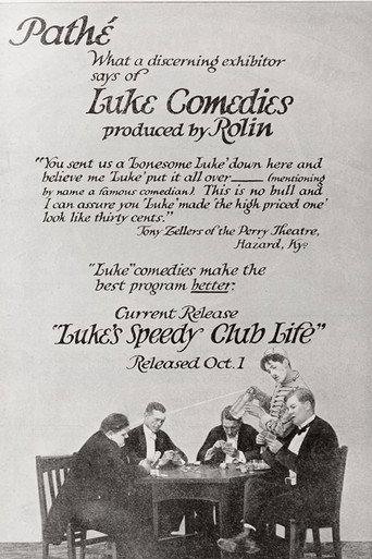 Movie poster for Luke's Speedy Club Life (1916)
