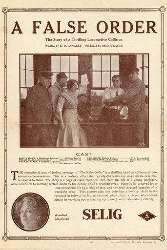 Movie poster for The False Order (1913)