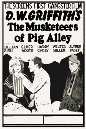 Movie poster for The Musketeers of Pig Alley (1912)
