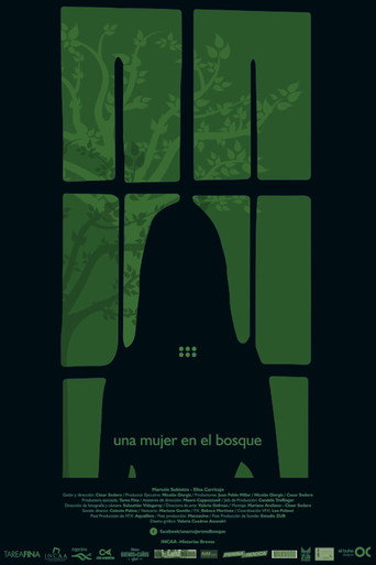 Una mujer en el bosque poster