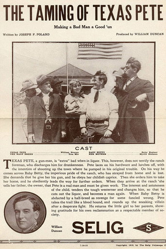 Movie poster for The Taming of Texas Pete (1913)