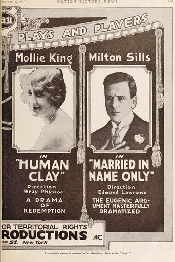 Movie poster for Human Clay (1918)