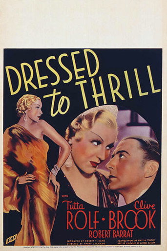 Movie poster for Dressed to Thrill (1935)