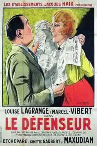 Movie poster for Le défenseur (1930)