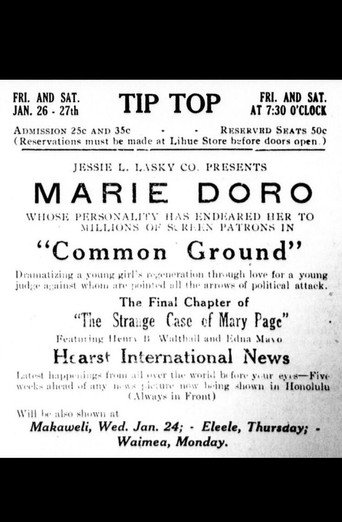 Movie poster for Common Ground (1916)