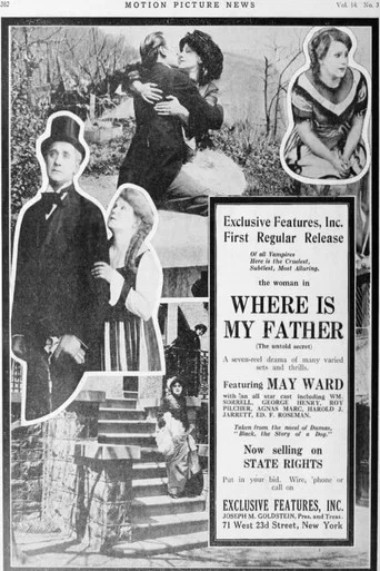 Movie poster for Where Is My Father? (1916)