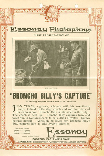 Movie poster for Broncho Billy's Capture (1913)