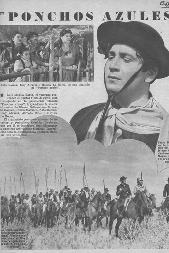 Movie poster for Ponchos azules (1942)