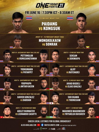 Movie poster for ONE Friday Fights 21: Paidang vs. Kongsuk (2023)