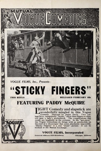 Movie poster for Sticky Fingers (1917)