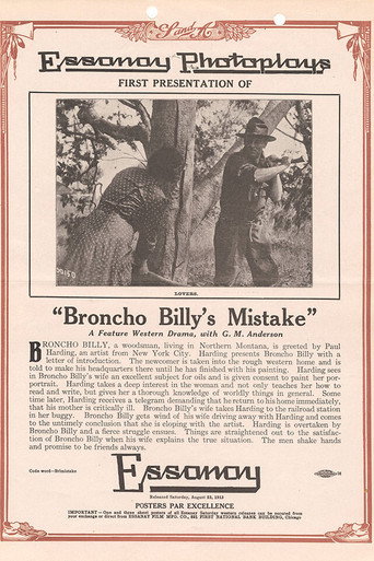 Movie poster for Broncho Billy's Mistake (1913)