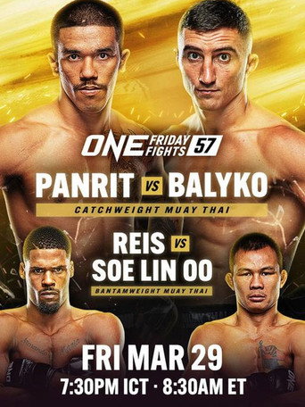 Movie poster for ONE Friday Fights 57: Panrit vs. Balyko (2024)