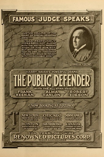 Movie poster for The Public Defender (1917)