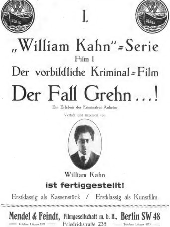 Movie poster for Der Fall Grehn (1916)