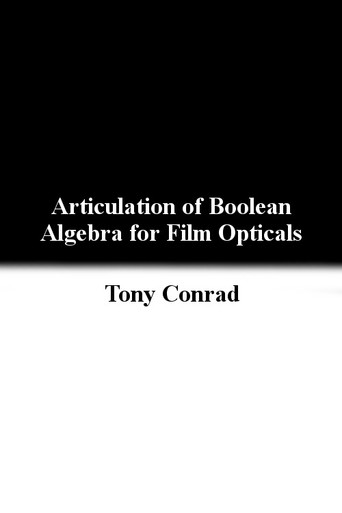 Movie poster for Articulation of Boolean Algebra for Film Opticals (1975)