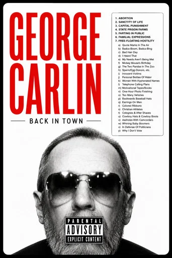 Movie poster for George Carlin: Back in Town (1996)