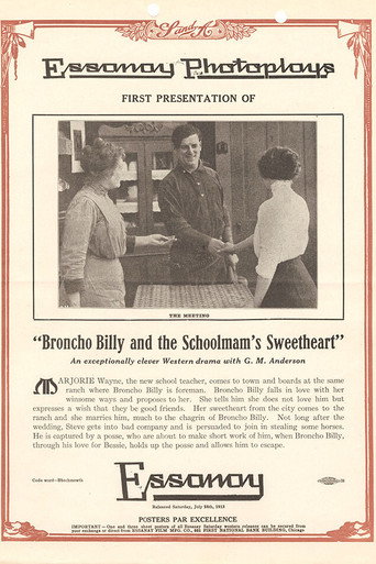 Movie poster for Broncho Billy and the Schoolmam's Sweetheart (1913)