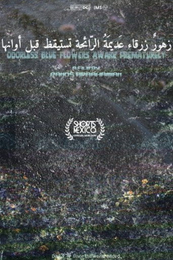 Movie poster for Odorless Blue Flowers Awake Prematurely (2022)