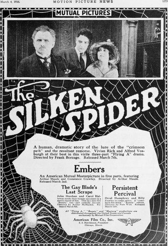 Movie poster for The Silken Spider (1916)