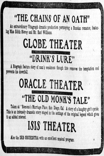 Movie poster for The Old Monk's Tale (1913)