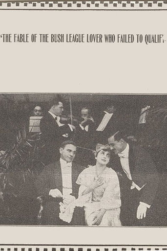 Movie poster for The Fable of the Bush League Lover Who Failed to Qualify (1914)