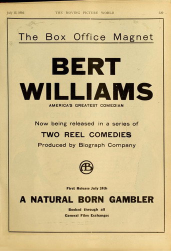 Movie poster for A Natural Born Gambler (1916)