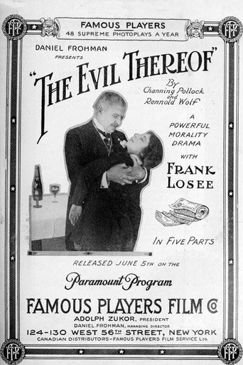 Movie poster for The Evil Thereof (1916)