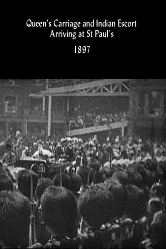 Movie poster for Queen's Carriage and Indian Escort Arriving at St. Paul's (1897)