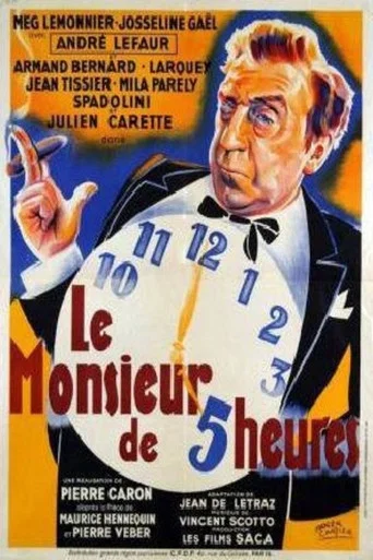 Movie poster for Le Monsieur de 5 heures (1938)