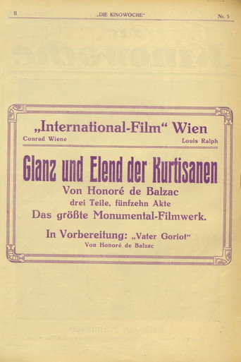 Glanz und Elend der Kurtisanen poster