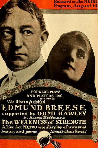 Movie poster for The Weakness of Strength (1916)