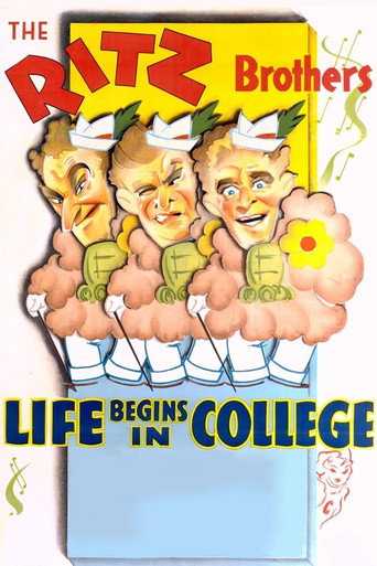Movie poster for Life Begins in College (1937)