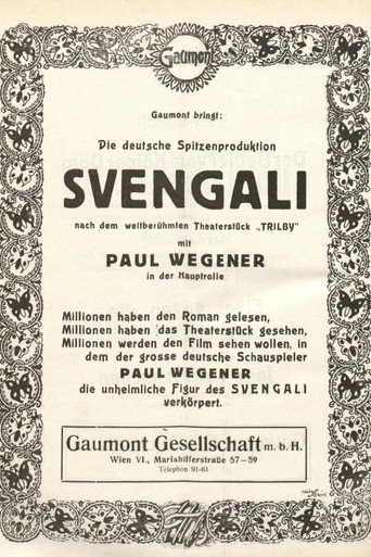 Movie poster for Svengali (1927)