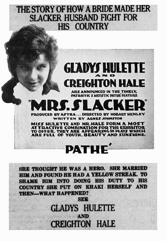 Movie poster for Mrs. Slacker (1918)