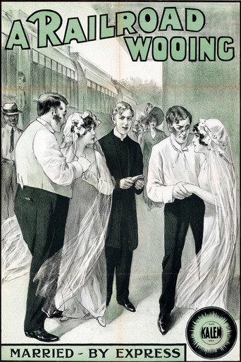 Movie poster for A Railroad Wooing (1913)
