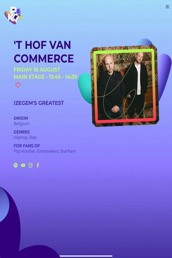 Movie poster for 'T Hof Van Commerce: Pukkelpop 2024 (2024)